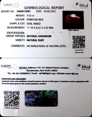 4.52/CT Natural Neo Burma Ruby with Govt. Lab Certificate (4551)